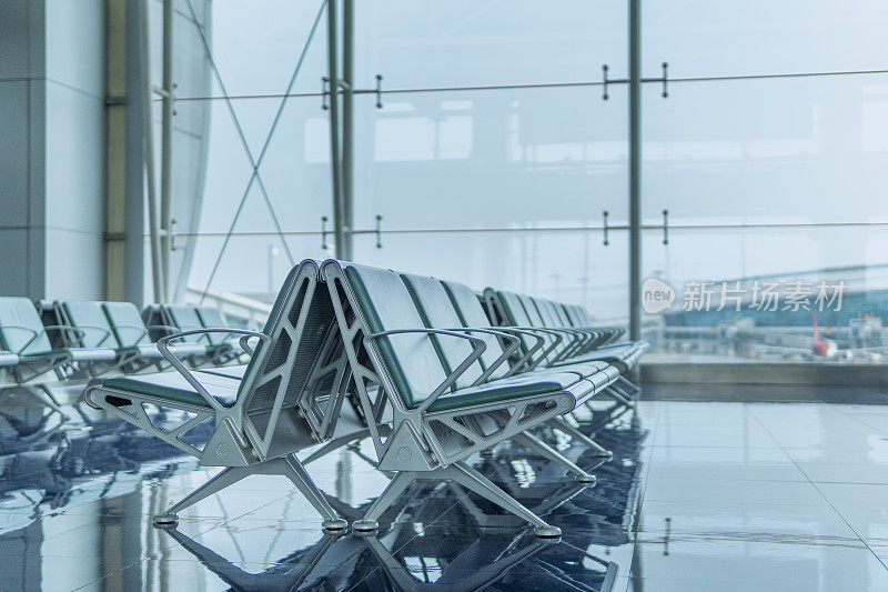 Seats of airport waiting area